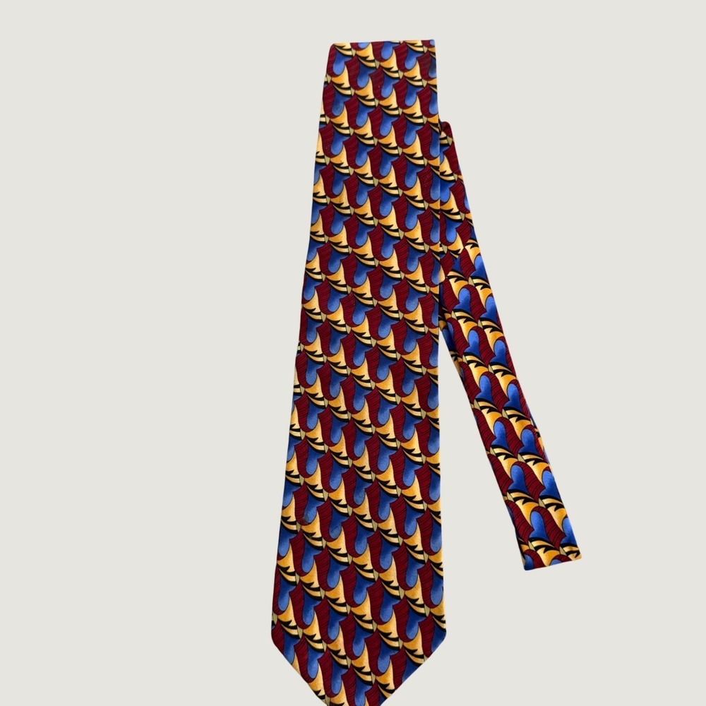 Marshall Field's Wrigley Field Ivy Silk Tie OS Chicago Collection Abstract Multi